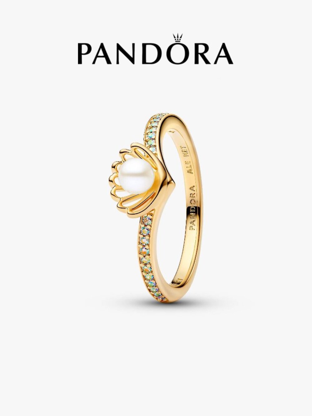 Pandora Sparkling Marquise Double Wishbone Ring